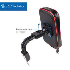 Regolabile universale 360 rotante impermeabile rearview mirror mount sacchetto del motociclo supporto del <span class=keywords><strong>telefono</strong></span> mobile <span class=keywords><strong>per</strong></span> moto - Product Image 5