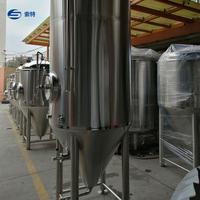 Cuve de fermentation de bière en acier inoxydable à fond conique sanitaire avec vanne de décharge pour la production brassicole