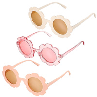 Lunettes de soleil pour enfants, lunettes rondes à fleurs pour filles, lunettes de soleil mignonnes pour bébés, lunettes de soleil colorées pour la plage en plein air