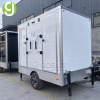 Goeasy Luxury 2 Station Mobile Outdoor Sandwich Panel Eco-Friendly Durable Prefab Portable WC Customized VIP Restroom Trailer