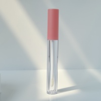 Tubes de gloss à lèvres personnalisés avec logo, fins, roses, vides, pour la vente de contenants de rouge à lèvres, impression sérigraphique, bouchon à vis
