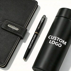 Juegos de Regalo Empresariales Promocionales, Juego de Cuaderno, Bolígrafo y Botella de Agua Aislada de Cuero con Logotipo Personalizado, con Empaque de Regalo - Product Image 3