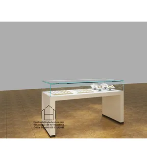 Modern Aluminium Glass Counter Display With Lock