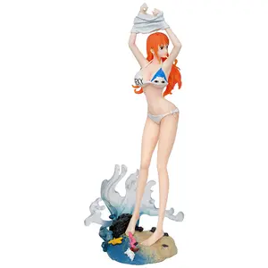 One Pieces GK swimsuit Nami Figure Swimsuit Undress Animation Beauty Girl Model Anime Action Figure Room Decoration