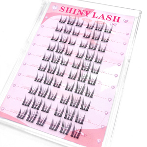 Tự Làm Báo Chí trên Fluffy cụm lông mi tự dính trước dán Lash phần mở rộng nhãn hiệu riêng tái sử dụng lông mi không có keo cần thiết - Product Image 1