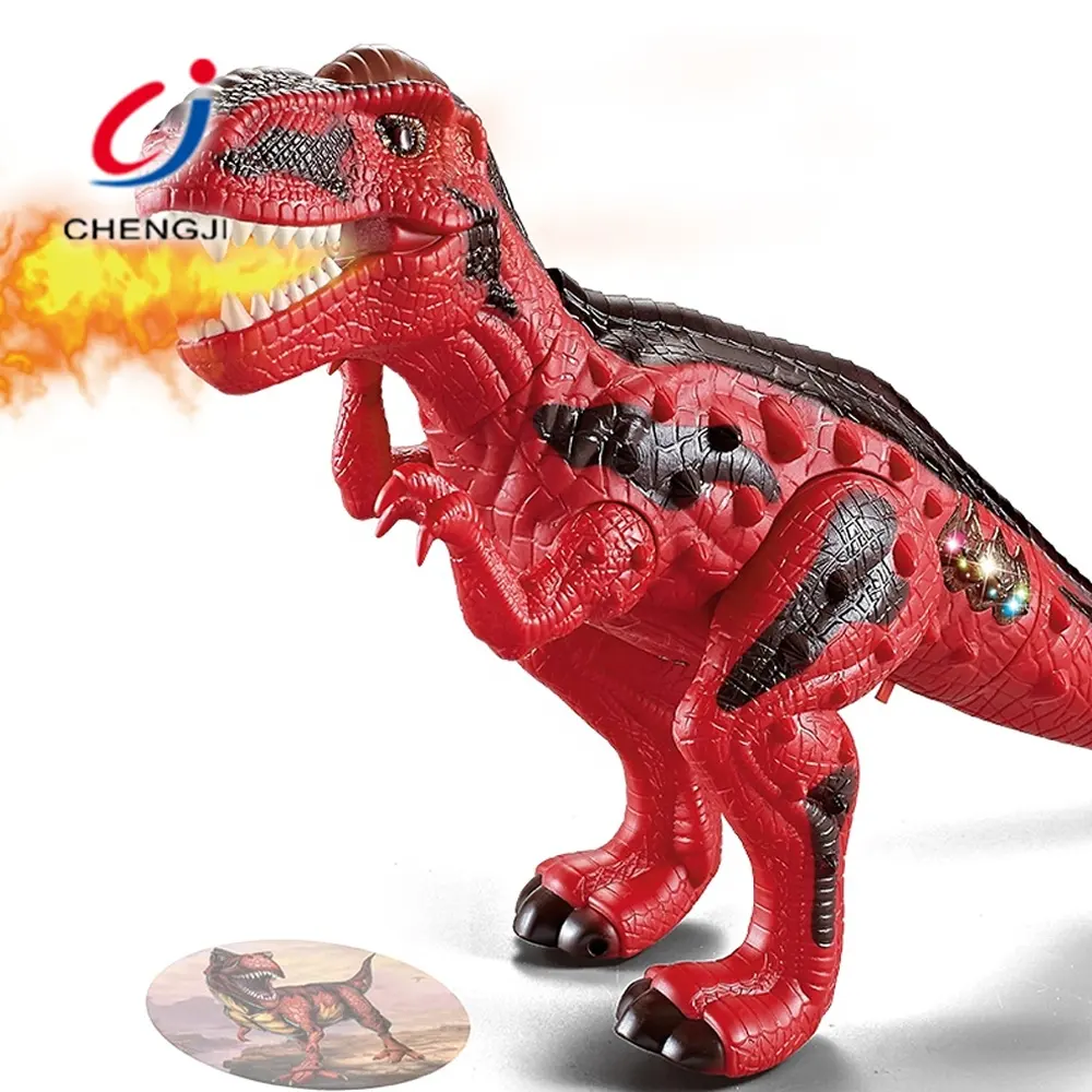 Spray Fire Projection Dinosaurio Robot Electric Dinosaur, Dinosaur Toys Kids With Lights And Sounds