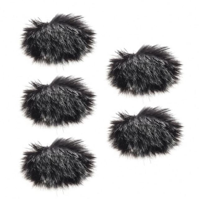 1cm Furry Outdoor Microphone Fur Sleeve Windscreen Muff Mini Lapel Lavalier Microphone Windshield