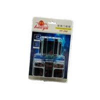 Loquet magnétique tactile à pousser pour porte double vitrée en plastique OEM, design contemporain réglable, pivotant noir pour appartement