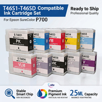 Cartouche d'encre pigmentée Enlite T46S1 T46SD avec puce stable affichant le niveau d'encre C13T46S1 pour imprimante photo Epson SureColor SC P700 A3+