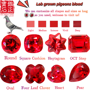 Venta Directa de Fábrica Yinzheng: Gemas Sueltas de Rubí Cultivado en Laboratorio, Corte Variado, Color Sangre de Pichón, Certificadas por Terceros, Enceradas/Enrascadas - Product Image 6