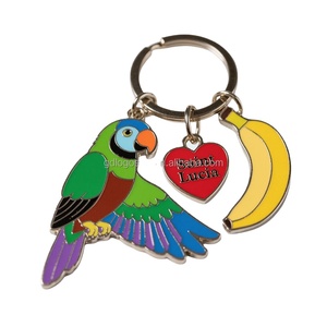 Llavero de metal esmaltado con diseño de pájaro nacional (Pico Azul) y temática de San Marino, personalizado, sin níquel, venta al por mayor - Product Image 3