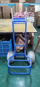 Carrello Pieghevole in Alluminio per Pesca da Spiaggia con Ruote a Palloncino Piattaforma per Stoccaggio e Trasporto Attrezzi - Product Image 4