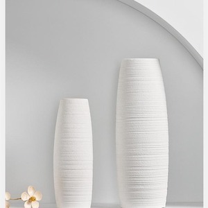 European Modern Simplicity Brushed Texture Ceramic <b>Vase</b> With Subtle Metallic Glaze for Entryway Dried Flower Display - Product Image 1
