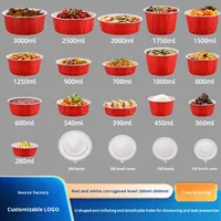 Couvercle de boîte à lunch jetable personnalisé en plastique PP de 1 mm d'épaisseur, anti-fuite, pour l'emballage de soupes, salades, riz/nouilles (certifié ISO)