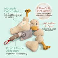 Peluche de canard magnétique détachable, rembourrée en coton PP et polyester, figurine en peluche douce et mignonne, vente en gros, personnalisable en vrac