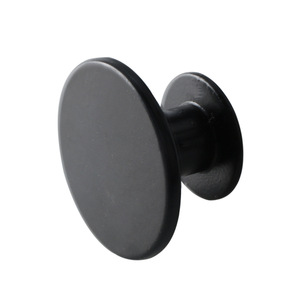 Modern Minimalist Round Cabinet Handle <b>Black</b> Zinc Alloy Drawer <b>Knob</b> Durable Furniture Hardware - Product Image 1