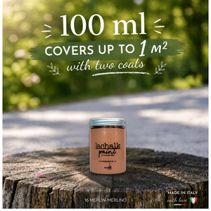 16 MERLIN 100 ml LaChalk the evolution of <b>chalk</b> paint Where <b>chalk</b> meets resin: Hybrid <b>Chalk</b> Resin Paint made in Italy - Product Image 2