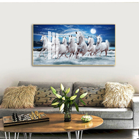Peinture moderne sur toile à l'huile imprimée numériquement, paysage marin, décoration murale pour la maison