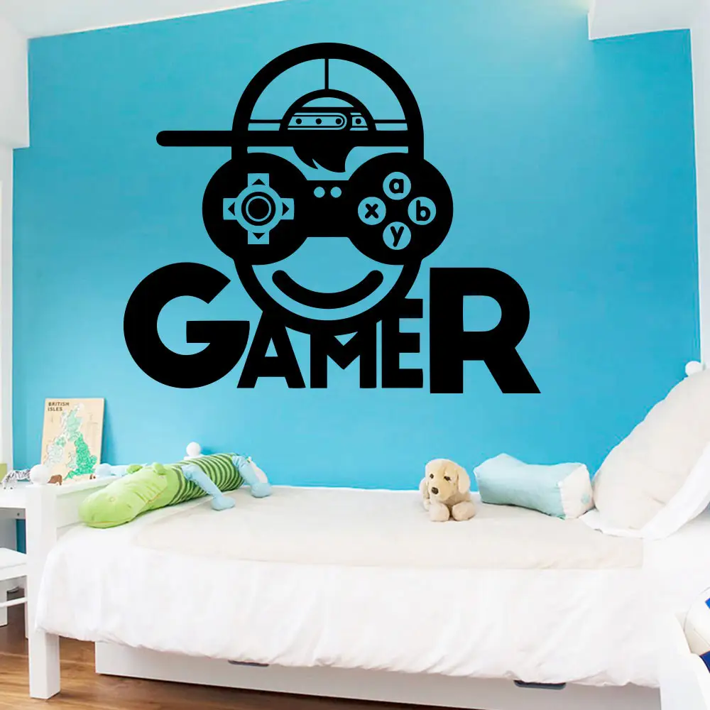 Vendita calda creativo gamepad di auto-adesivo murale smontabile per bambini decorazione della parete sticker