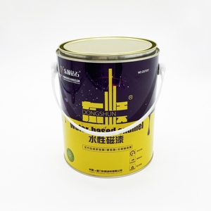 Seau métallique rond vide de 4 L en fer blanc avec logo personnalisé et impression offset pour le stockage de peinture chimique et l'utilisation en aérosol - Product Image 1