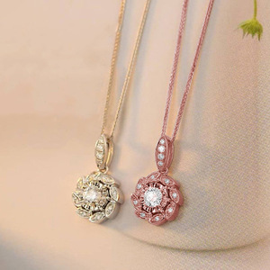 Collar con colgante de flor para mujer, accesorios de cadena para clavícula, uso diario, a la moda - Product Image 2