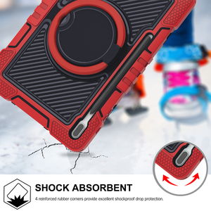 Funda de Silicona Premium a Prueba de Golpes con Asa Giratoria para Tablet, para Viajes de Negocios, con Soporte Plegable y Correa para <span class=keywords><strong>Samsung</strong></span> <span class=keywords><strong>Tab</strong></span> <span class=keywords><strong>S7</strong></span> FE - Product Image 6