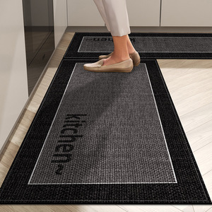 <span class=keywords><strong>Tapis</strong></span> <span class=keywords><strong>de</strong></span> <span class=keywords><strong>cuisine</strong></span> simple en lin imprimé, avec envers en caoutchouc fin, absorbant l'huile, résistant aux taches, antidérapant, facile d'entretien, long - Product Image 2