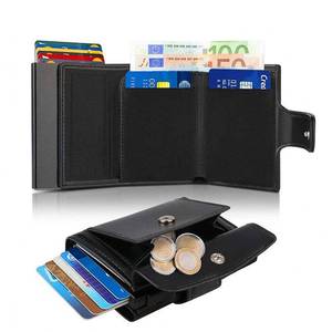 Casekey Vintage Source Factory Credit Card <b>Wallet</b> RFID Blocking <b>Trifold</b> Business Casual Coin Purse Microfiber Cards Cards - Product Image 5