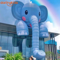 Éléphant gonflable géant au design de dessin animé mignon pour événements en plein air et en intérieur, animaux publicitaires