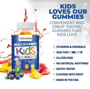 Gommes multi-vitamines OEM naturelles pour la santé et l'immunité pour enfants Gommes multi-vitamines colorées pour enfants - Product Image 5