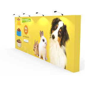Expositor de tela personalizado para ferias comerciales, telón de fondo para stand, expositor tipo 'step and repeat' con logotipo, pared de exhibición pop-up, marco para eventos y conferencias - Product Image 1