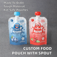 Pochette à cornue personnalisable de qualité alimentaire Doypack de 100ml 200ml 300ml 500ml pour la nourriture de bébé Bec de sécurité pour la purée