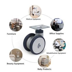 Rodízio Giratório de 4 Polegadas com Núcleo de TPE, Placa Superior Silenciosa, Roda Dupla de Plástico para Cama Hospitalar, Dispositivos Médicos e Cadeira Ergonômica - Product Image 6