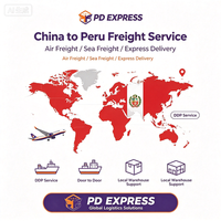 Transitaire Chine-Perou, fret maritime et aérien, DDP, livraison porte-à-porte, service d'agent logistique