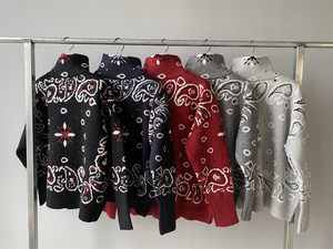 Manteau en tricot jacquard à col roulé, nouvelle mode printemps 2026, <span class=keywords><strong>cardigan</strong></span> rétro polyvalent à fermeture éclair pour <span class=keywords><strong>femme</strong></span>, pull en tricot à manches longues - Product Image 6