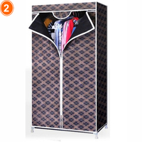 Armoire à Vêtements Pliante Moderne en Tissu Pratique et Rangement pour Vêtements
