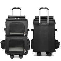 Poussette Double couche pour animaux de compagnie, poussettes, porte-sac Oxford pour chat, chariot, meilleure vente