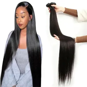 Mass Stock Grade 10A Brazilian Virgin Human mink Hair Weave vendor, Perfect 16 18 20 Inch length Straight Hair Bundles Wholesale