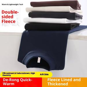 Nuova <span class=keywords><strong>Giacca</strong></span> Casual a Mezza Altezza con Fodera in Velluto su Entrambi i Lati per Uomo e <span class=keywords><strong>Donna</strong></span>, Tinta Unita, Imbottita e Riscaldante - Product Image 3