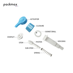 Tête de pompe ZA, interrupteur fileté intégré, tête de pompe à 32 dents — tête de pompe à pression en plastique PP, tête de pompe pour shampoing et lotion - Product Image 5