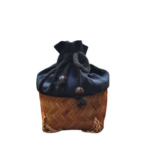 Handmade Bamboo Woven <b>Teacup</b> Holder Round Cotton Cloth Bag Storage Basket For Tea Set Jewelry Antique Coin Living Room Use - Product Image 5