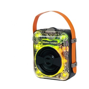 Trendsetters ngoài trời những người đam mê Cắm Trại Trong suốt RGB Đèn dây đeo di động âm thanh mát mẻ phong cách Loa bluetooth không dây - Product Image 1