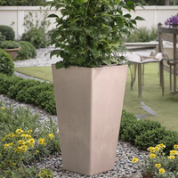 Pot Tanaman Taman Desain Modern Besar untuk Luar/Dalam Ruangan, Pot Bunga Plastik Harga Grosir Langsung dari Pabrik