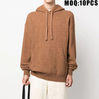 Pull en tricot pour hommes pull-over surdimensionné à capuche en laine et cachemire vente en gros pull-over en tricot personnalisé à capuche Kazak Maglione