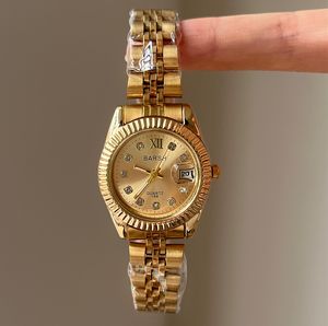 Reloj de Pulsera de Lujo para Mujer, de Acero Inoxidable Dorado, Estilo Ejecutivo, con Calendario, Movimiento de Cuarzo, Batería de Larga Duración, Esfera de Cristal - Product Image 1