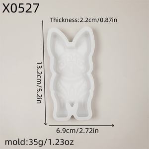 Moldes de fundición de resina hechos a mano para adornos decorativos DIY Ins estilo silicona Bulldog francés figurita molde X0527 - Product Image 4