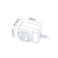 Adaptateur secteur mural 15W max. Éclairage LED pour produits électroniques, routeur Wi-Fi, caméra de surveillance pour usage en voyage