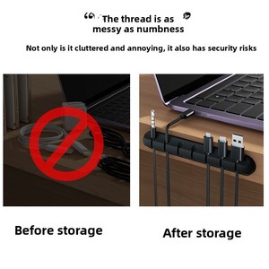 En gros Organisateur de câbles auto-adhésif en silicone pour bureau, fixation de fiches, câbles de souris, câbles de casque et câbles de données de téléphone portable - Product Image 6