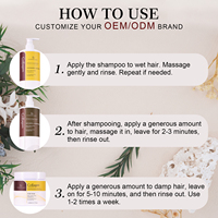 Sampo Minyak Argan Bebas Sulfat untuk Pertumbuhan Rambut, Sampo Anti Rambut Rontok dengan Keratin dan Biotin, Shea Butter, Label Pribadi Grosir