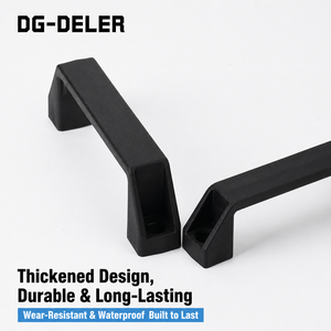 LS522 Matt <strong>Black</strong> PVC 120mm Industrial Furniture Handle for <strong>Doors</strong> &amp; Cabinets - Product Image 3